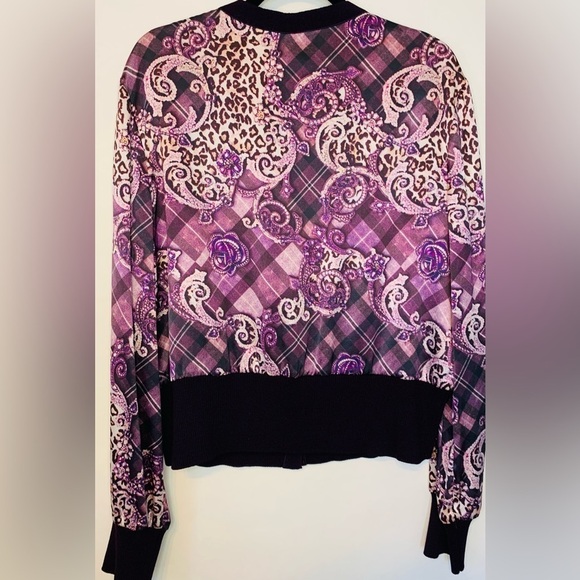 St. John By Marie Gray Purple Paisley Cardigan & Camisole Set… - Picture 4 of 15